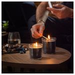 Свеча ароматическая IKEA FRUKTSKOG (ФРУКТСКОГ), Ветивер и герань, Черно-бирюзовый, 20 часов