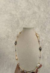 Boyunbağı / Колье / Necklace Sadə kristal muncuqdan hazırlanmış boyunbağı 13
