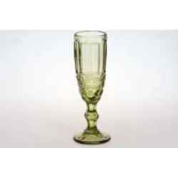 Бокал-флюте для шампанского 150 мл набор 6 шт. зеленый d 6 см h20 см Green Glass P.L.BarWare [1]