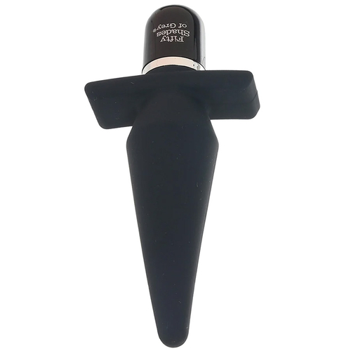 Черная анальная вибровтулка 14см Fifty Shades of Grey Delicious Fullness Vibrating Silicone Butt Plug Black