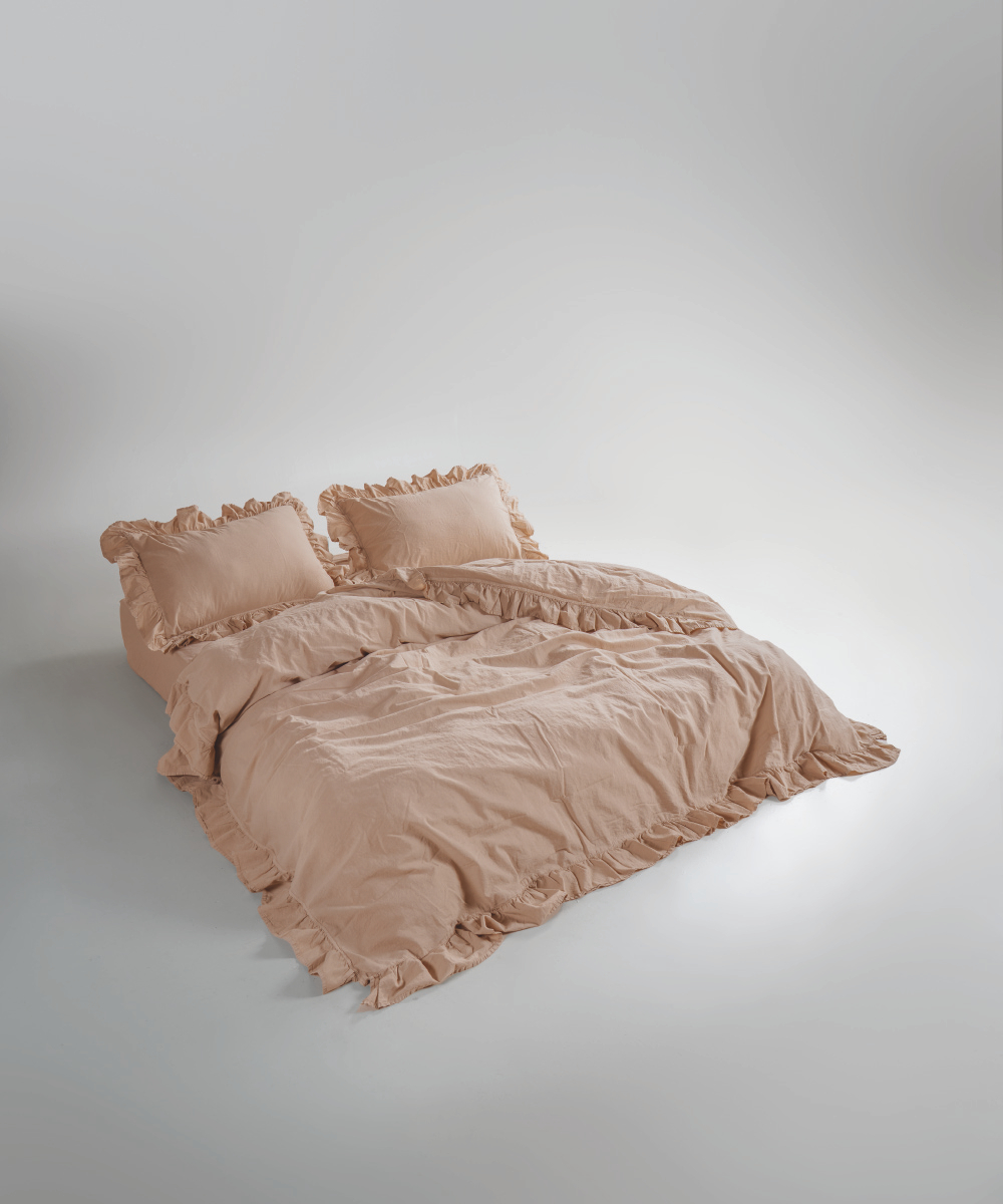 Lımasso КПБ 4 пр. Stonewashed Exclusıve Akdeniz Bej пододеяльник 200*220, простынь 240*260, наволочки 50*70 2шт
