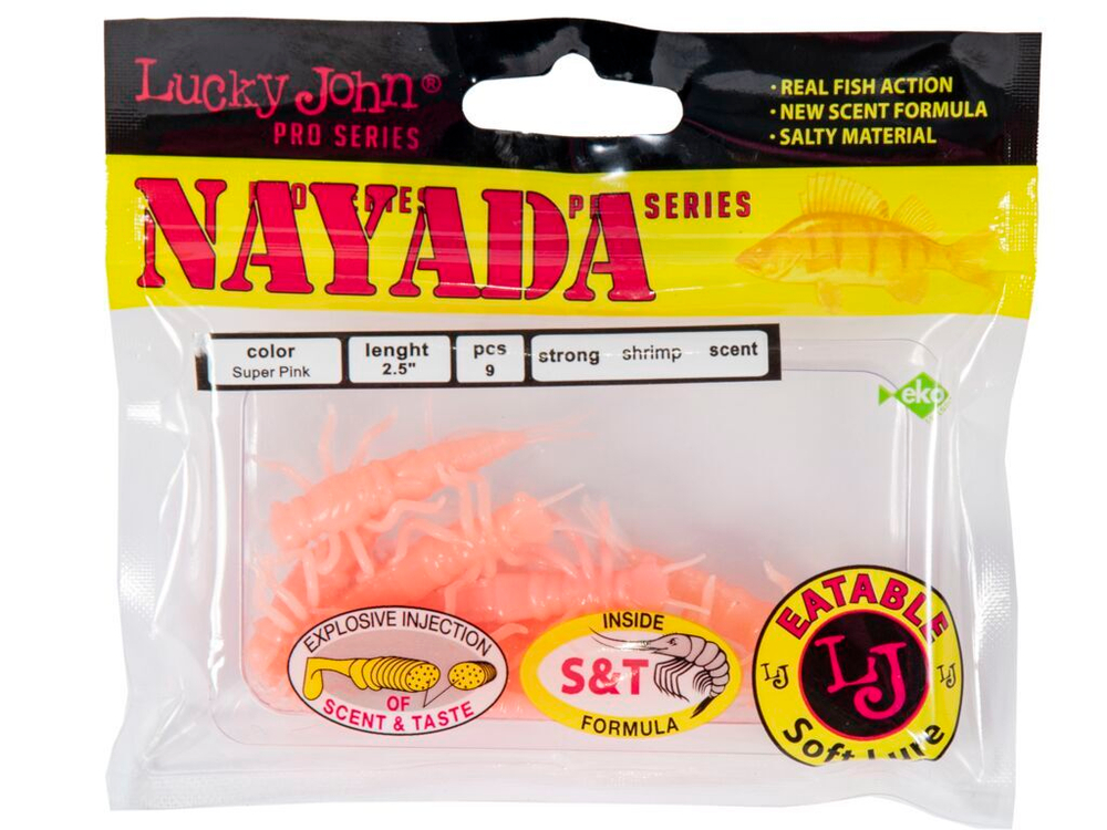 Твистеры съедобные LJ Pro Series NAYADA (4,5 см), цв. F05, 9 шт.