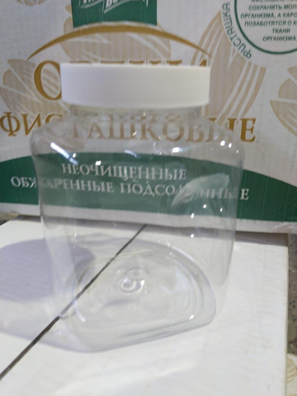 Банка из ПЭТ, 1 л с белой крышкой