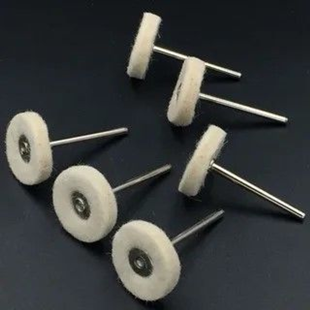 1 шт. 25х5х3 мм Полировочный круг из войлока, белый №25-5БЦ