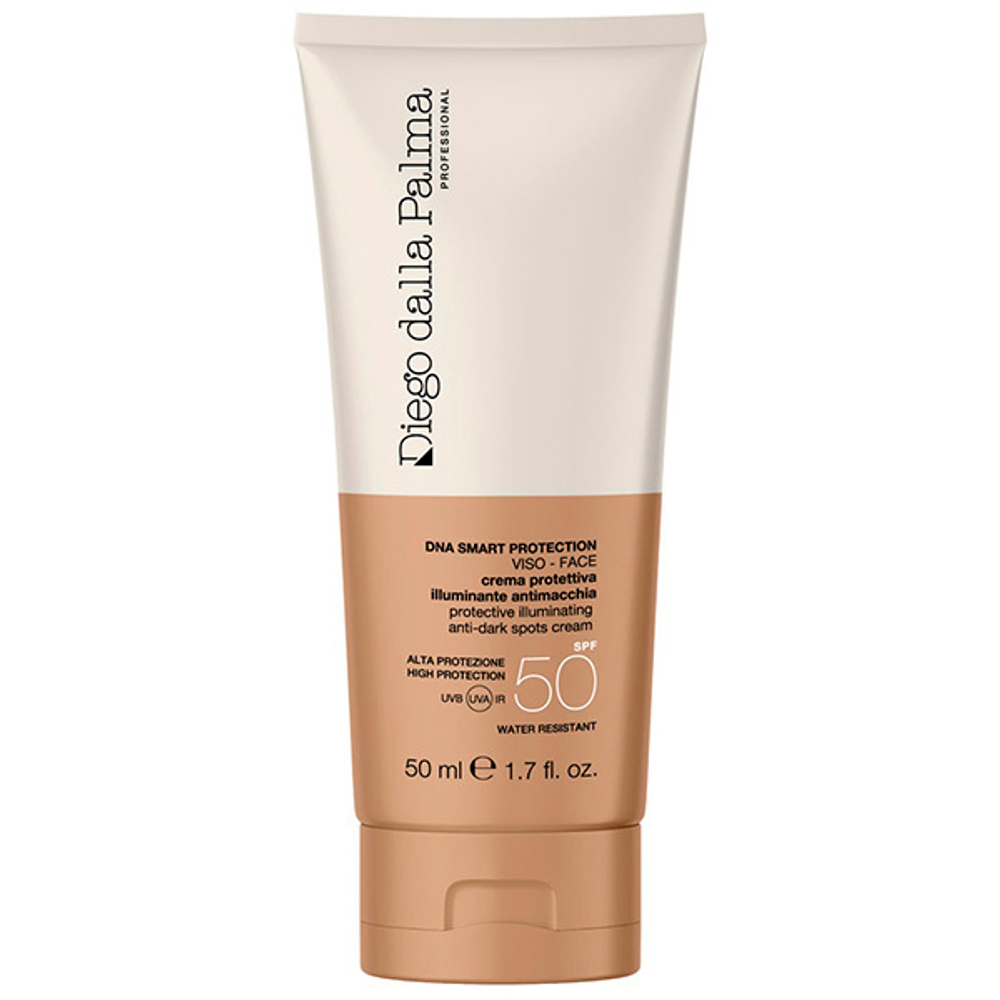 Водостойкий солнцезащитный крем для лица SPF50 Diego Dalla Palma Protective Illuminating Anti-Dark Spots Cream 50мл