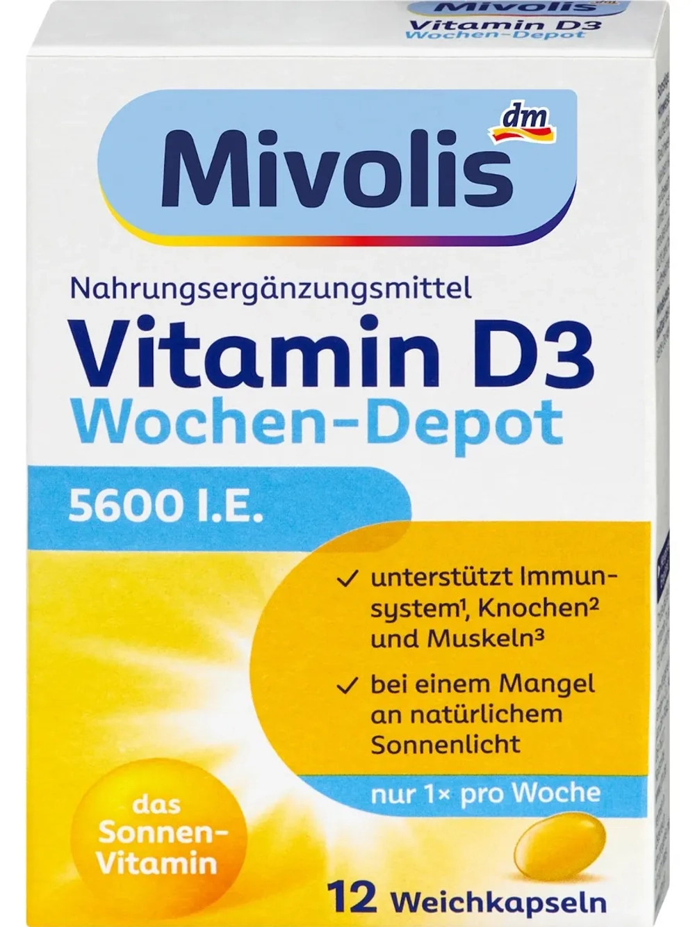 Mivolis Витамин D3 5600 ед. 12 шт., 5 г