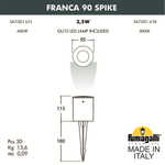Грунтовый светильник Fumagalli FRANCA 90 3A7.001.000.LXU1L
