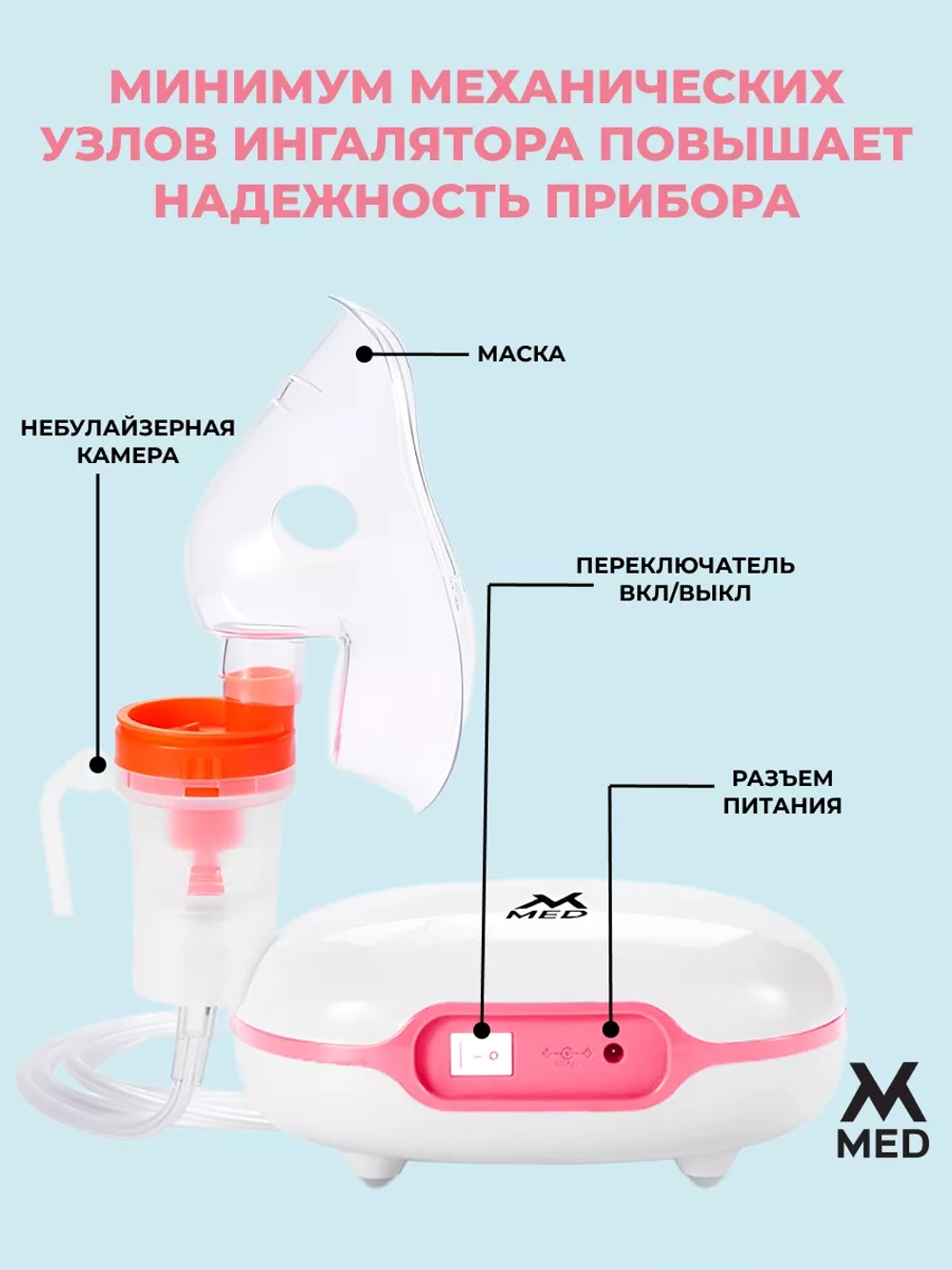 Ингалятор компрессорный, с низким уровнем шума