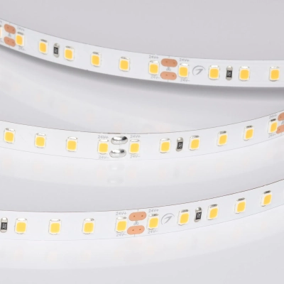 Лента UL-A120-8mm 24V Warm2700 (2 W/m, IP20, 5m) (Arlight, Открытый)