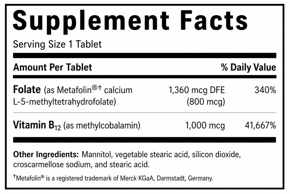 Active B12-Folate 60 lozenges Biogeek