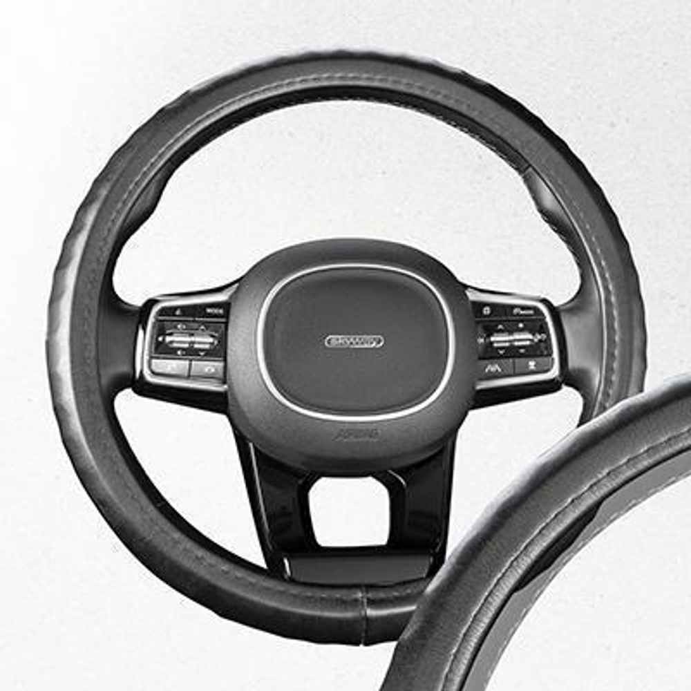 Оплетка руля M Skyway Eco Top-12 экокожа черная
