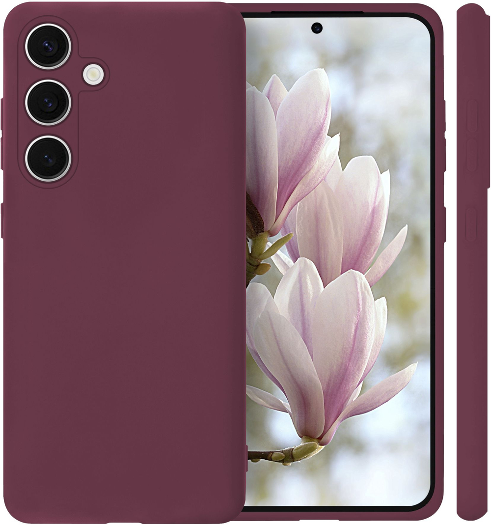 Мягкий Soft Touch чехол из силикона для SAMSUNG GALAXY S24 (не ULTRA / FE / PLUS!) с бархатной подкладкой