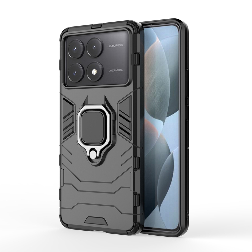 Противоударный чехол с кольцом Panther Case для Poco X6 Pro