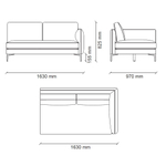 2 местный прямой левый ENZA HOME PARMA EH72560