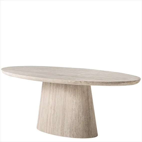Обеденный стол Thiennes из травертина, 220х100 см