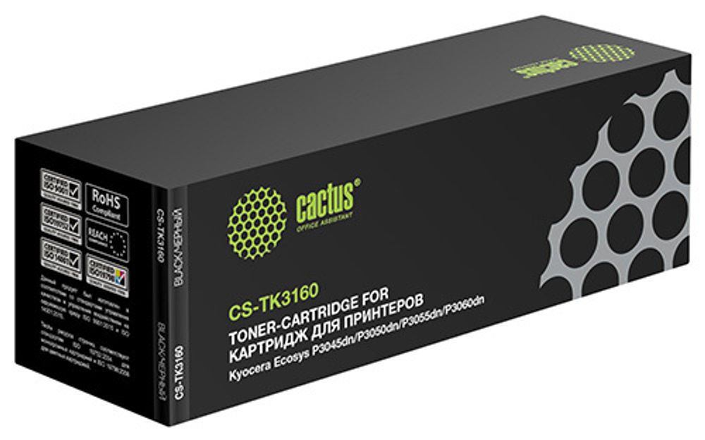 Тонер-картридж CACTUS, аналог Kyocera CACTUS для P3045dn/3060dn черный (12500стр.)