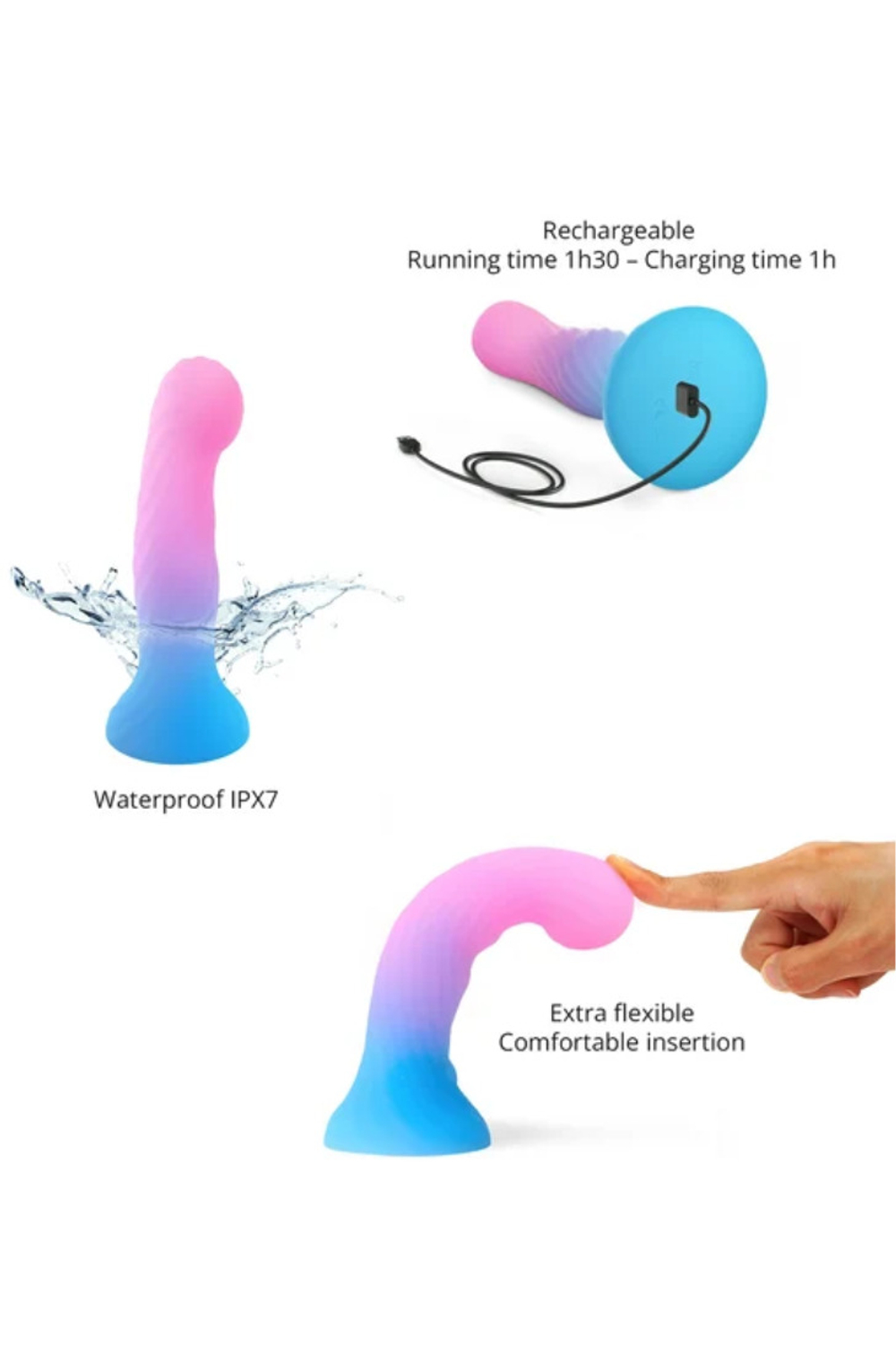 Love to love Dildo LED Candy Loop - Фаллоимитатор с подсветкой