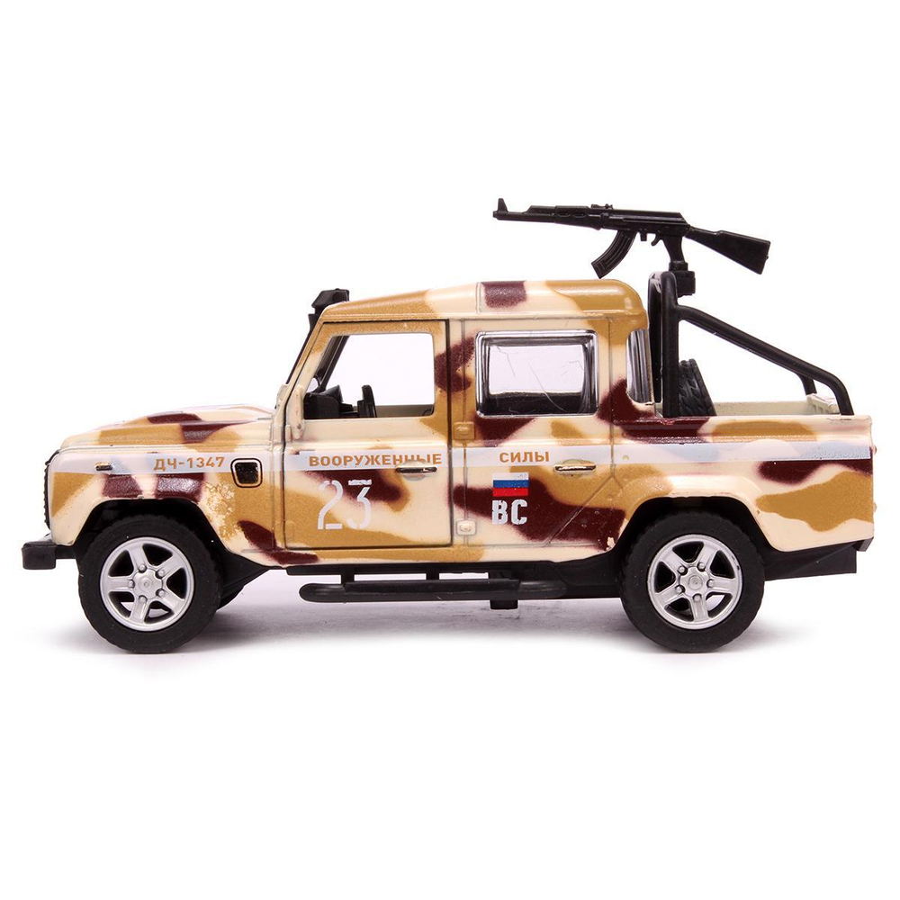 Модель ин. мет. "Land Rover Defender pickup камуфляж" 12см. коробка DEFPICKUP-12MIL-ARMBN (Технопарк)
