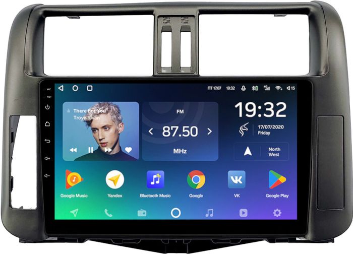 Магнитола для Toyota Land Cruiser Prado 150 2009-2013 (рамка графит) - Teyes CC2 PLUS монитор 9" QLED, Android 10, Быстрая, SIM-слот