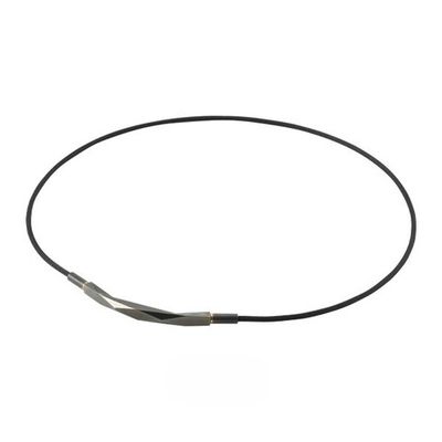 Ожерелье DIAMOND CUT, МЕТАХ, черное, 40 см.