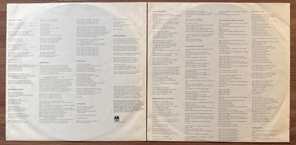 Sting - Nothing Like The Sun 2LP (Германия 1987г.)