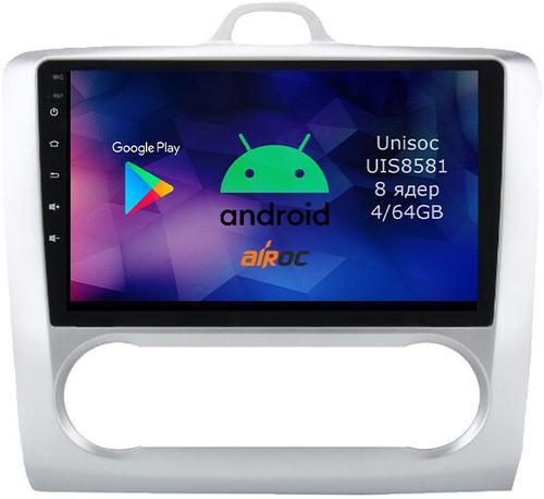 Магнитола для Ford Focus 2 2004-2011 (климат) - Airok RM-1702A Android 12, SIM-слот