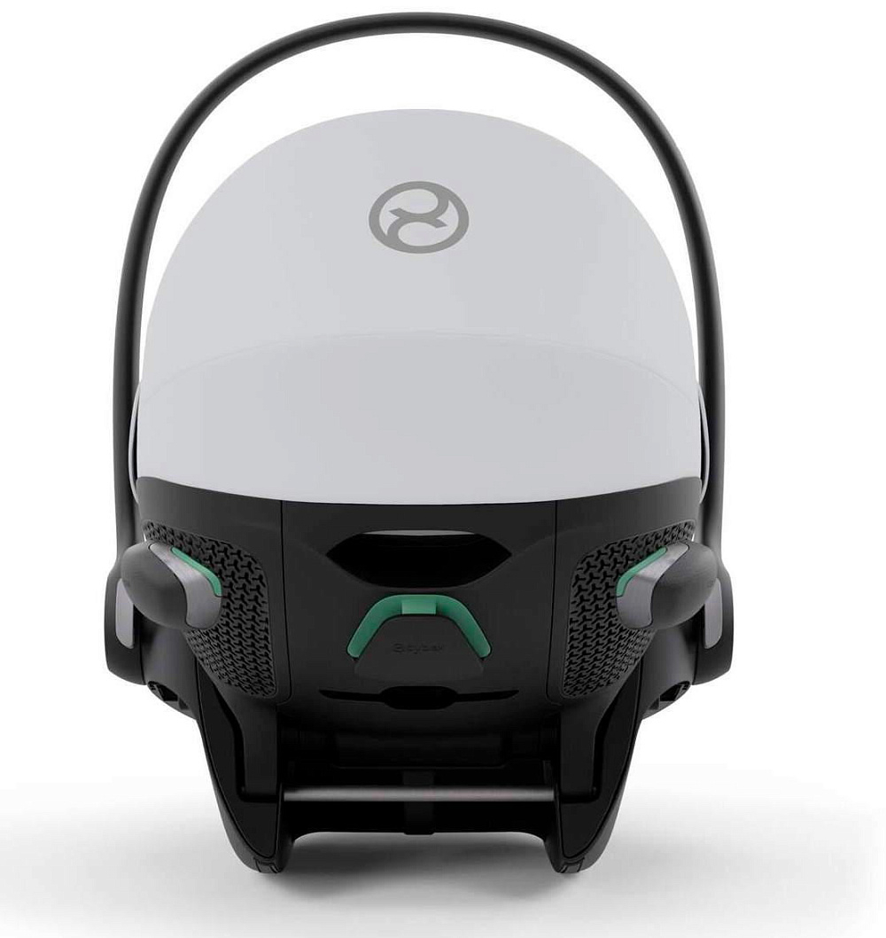 Коляска Cybex Coya Matt Black Frame Cloud G i-Size Fog Grey Leaf Green с дождевиком