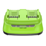 Ультрабыстрое двойное зарядное устройство Greenworks G24X2C8, 24V, 8A (2958807)