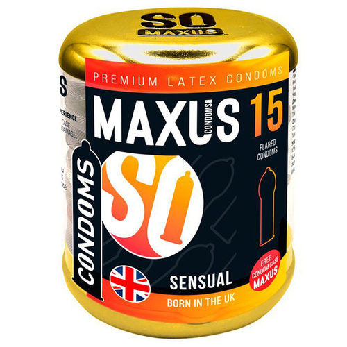 Презервативы анатомической формы в кейсе Maxus Sensual 15шт
