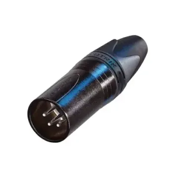 Neutrik NC4MXX-BAG кабельный разъем XLR male черненый корпус 4 контакта, посеребренные контакты