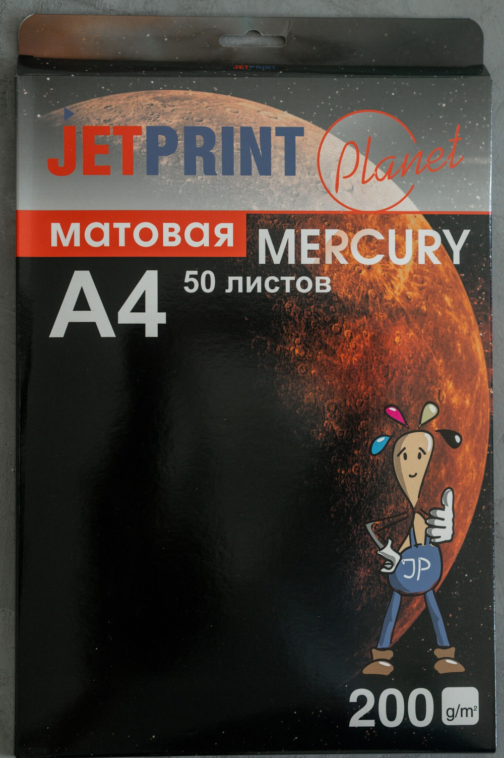 Фотобумага МАТОВАЯ, А4, 50 л, 200 г/м2 JetPrint для струйной печати фото