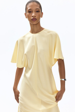 Атласное платье миди — короткие рукава - H&M