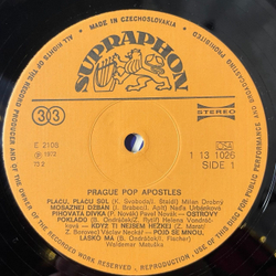 Винтажная виниловая пластинка LP Сборник Чешской Эстрады Prague Pop Apostles (Чехословакия 1973)