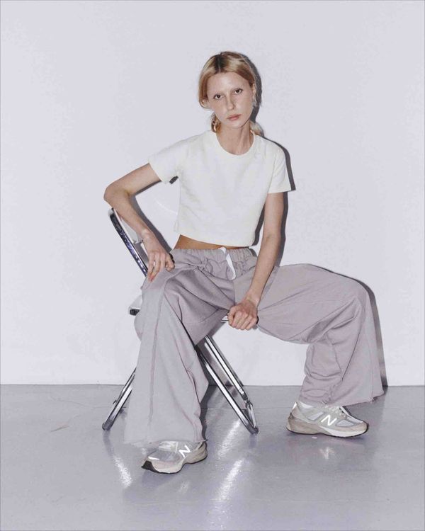 Брюки Baggy Trousers Logo Opal серые - фото 3