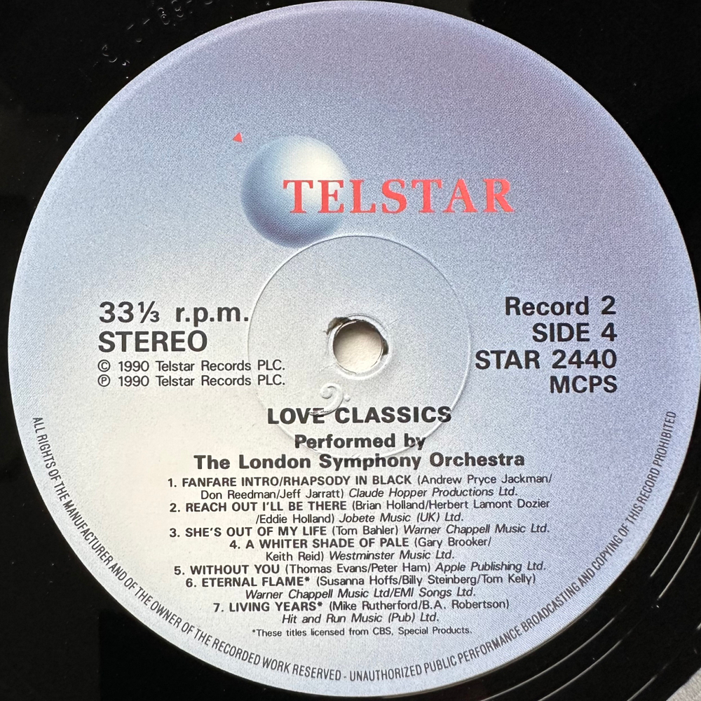 The London Symphony Orchestra - Love Classics 2LP (Европа 1990г.)