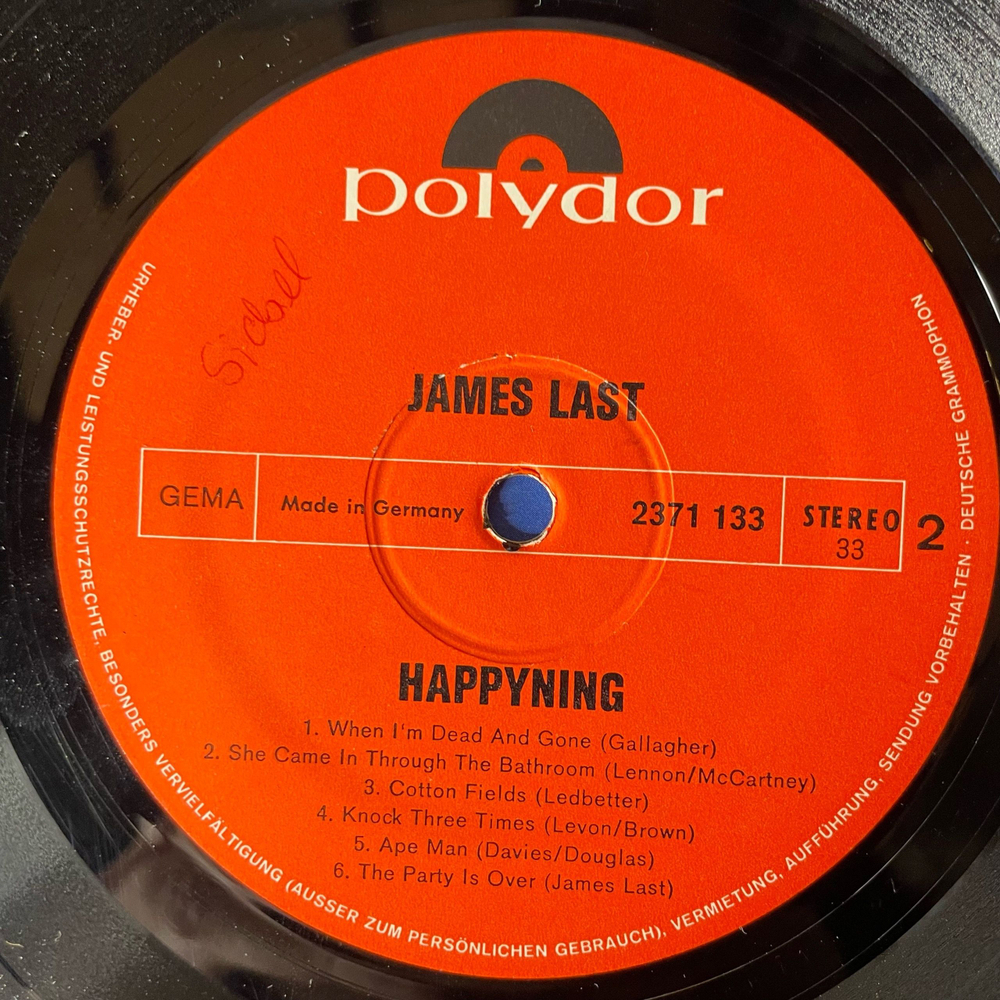 Винтажная виниловая пластинка LP James Last Джеймс Ласт, Happyning (Германия 1971)