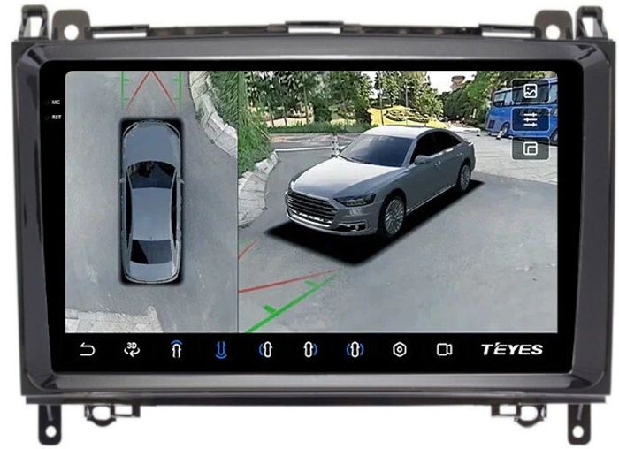 Магнитола для Mercedes-Benz A W169, B T245, Vito, Viano W639/W447, Sprinter W906, VW Crafter - Teyes CC3-2K-360 на Android 10, Быстрая, 2K QLED, CarPlay, 4G SIM-слот, 4 камеры в комплекте