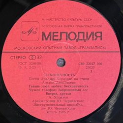 Виниловая пластинка Аркадий Хоралов - Бесконечность (Мелодия) LP