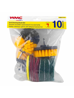 Щетки сменные для уборки, химчистки автомобиля, набор 10 пр. WMC TOOLS WMC-7714