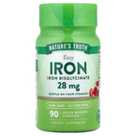 Nature's Truth, Easy Iron, 28 мг, 90 капсул быстрого высвобождения