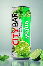 Напиток безалкогольный сильногазированный. ЖБ. 0.45л. CityBar Mojito. «Лайм» 1/12