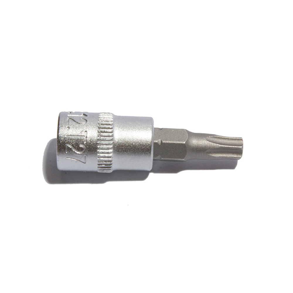 Торцевая головка короткая с битой Torx 1/4" T27, СТАНКОИМПОРТ, CS-14.12.T27