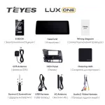 Магнитола для Honda Civic 8 4d 2005-2012 (левый руль) - Teyes LUX ONE 360 монитор 12.3" 2K QLED на Android 10, Быстрая, CarPlay, 4G SIM-слот, 4 камеры в комплекте