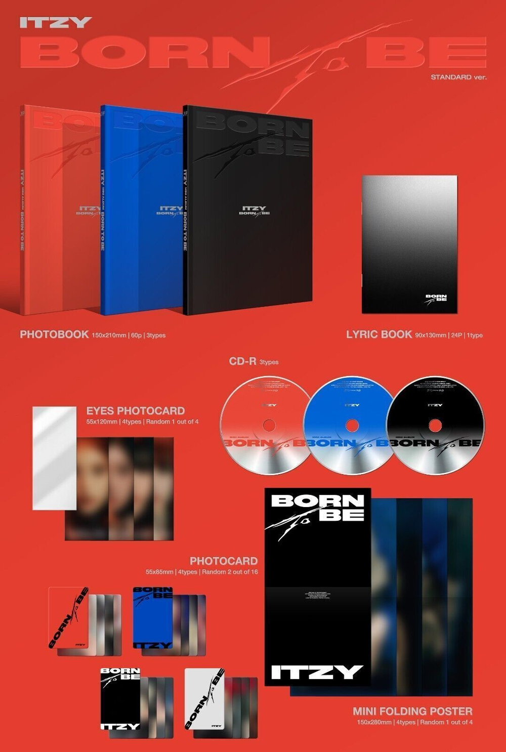 Альбом ITZY - BORN TO BE [STANDART VER.] (Blue ver.)
