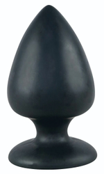 Большая чёрная анальная втулка Black Velvet Extra XL - 14 см. (Цвет: черный)