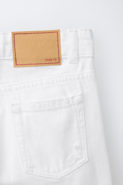 ZARA ДЖИНСОВЫЕ ШОРТЫ, БЕЛЫЙ