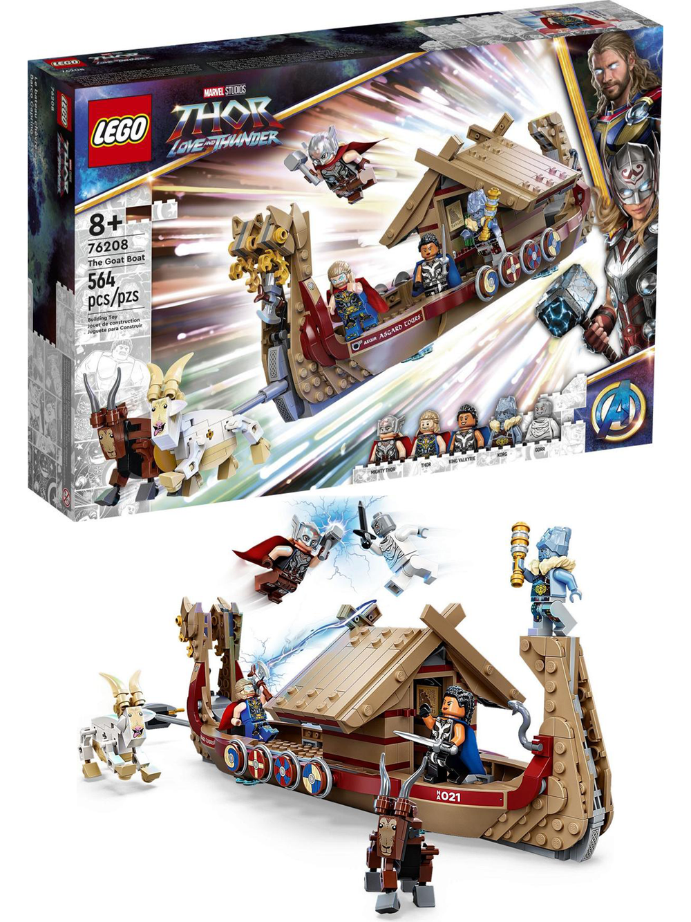 Конструктор Лего Марвел Тор: Козлиная лодка 76208 | LEGO Marvel Thor The Goat Boat набор по фильму Тор: Любовь и гром 8+