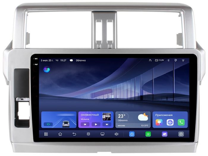 Магнитола для Toyota Land Cruiser Prado 150 2014-2017 - Kuberg QLed+2K, Android 14, TS105, Быстрейшая, CarPlay, SIM-слот