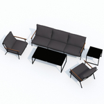 Лаунж зона Ideal Patio ФЕСТА антрацит с трехместным диваном