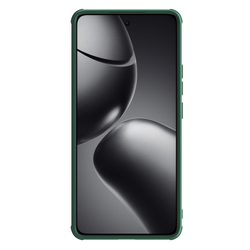 Чехол зеленого цвета (Dark Green) с сдвижной шторкой для камеры от Nillkin для Xiaomi 14T Pro, серия CamShield Pro Case